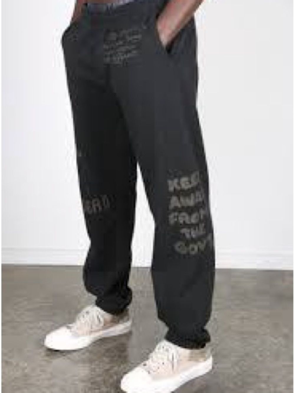Brain Dead Graphic Printed Sweatpants Black Medium Heavyweight Streetwear